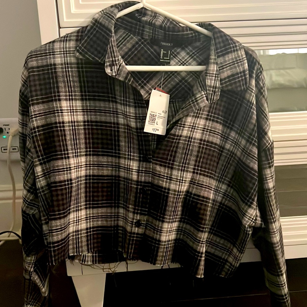 Long Sleeve Flannel Top